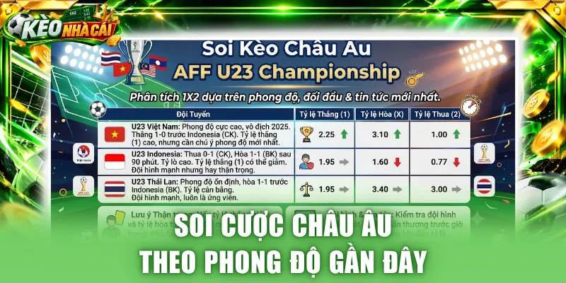 Soi cược châu Âu theo phong độ gần đây